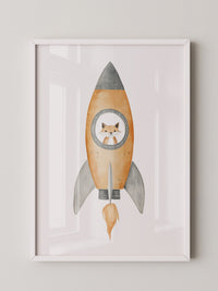 Fuchs Rakete Aquarell