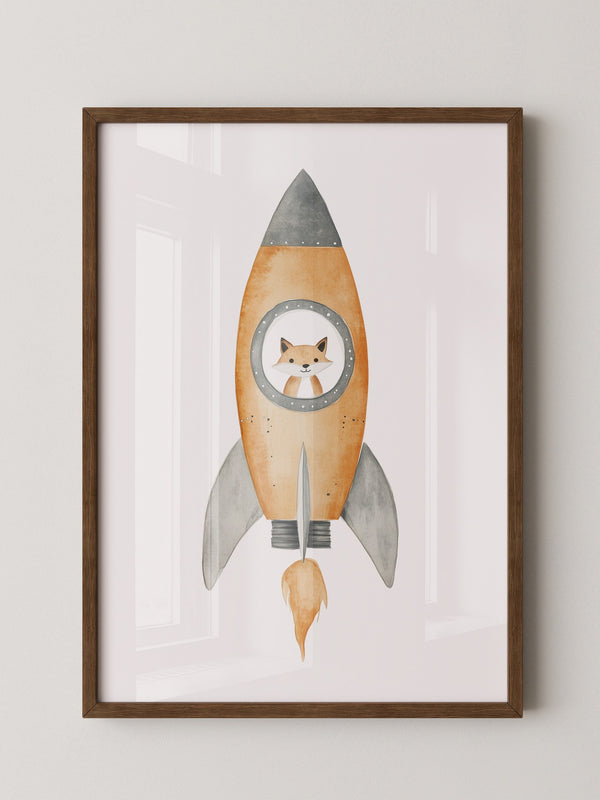 Fuchs Rakete Aquarell