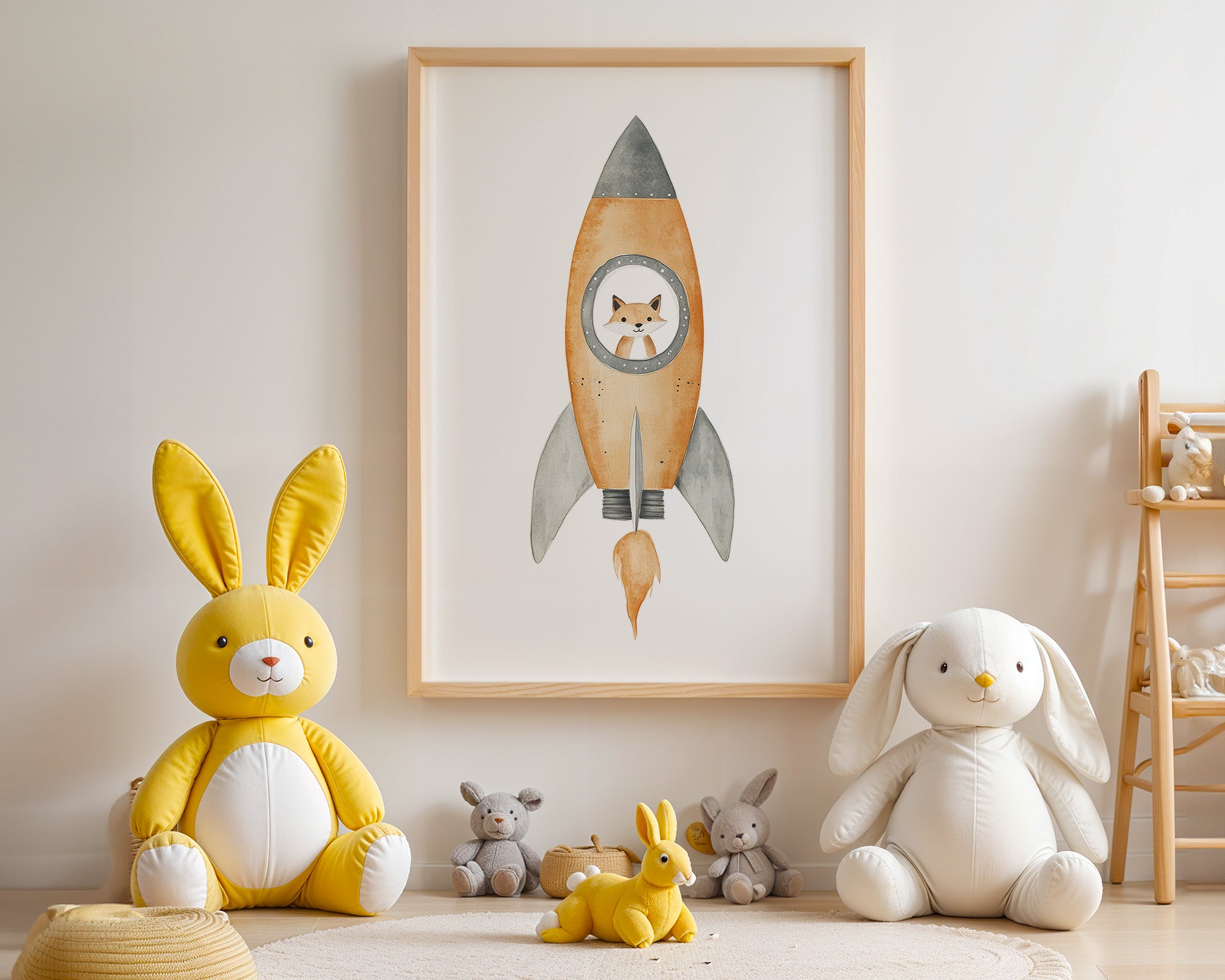 Fuchs Rakete Aquarell