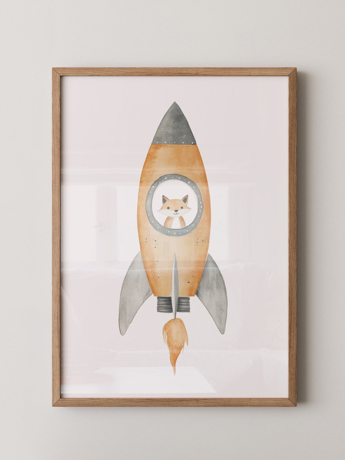 Fuchs Rakete Aquarell