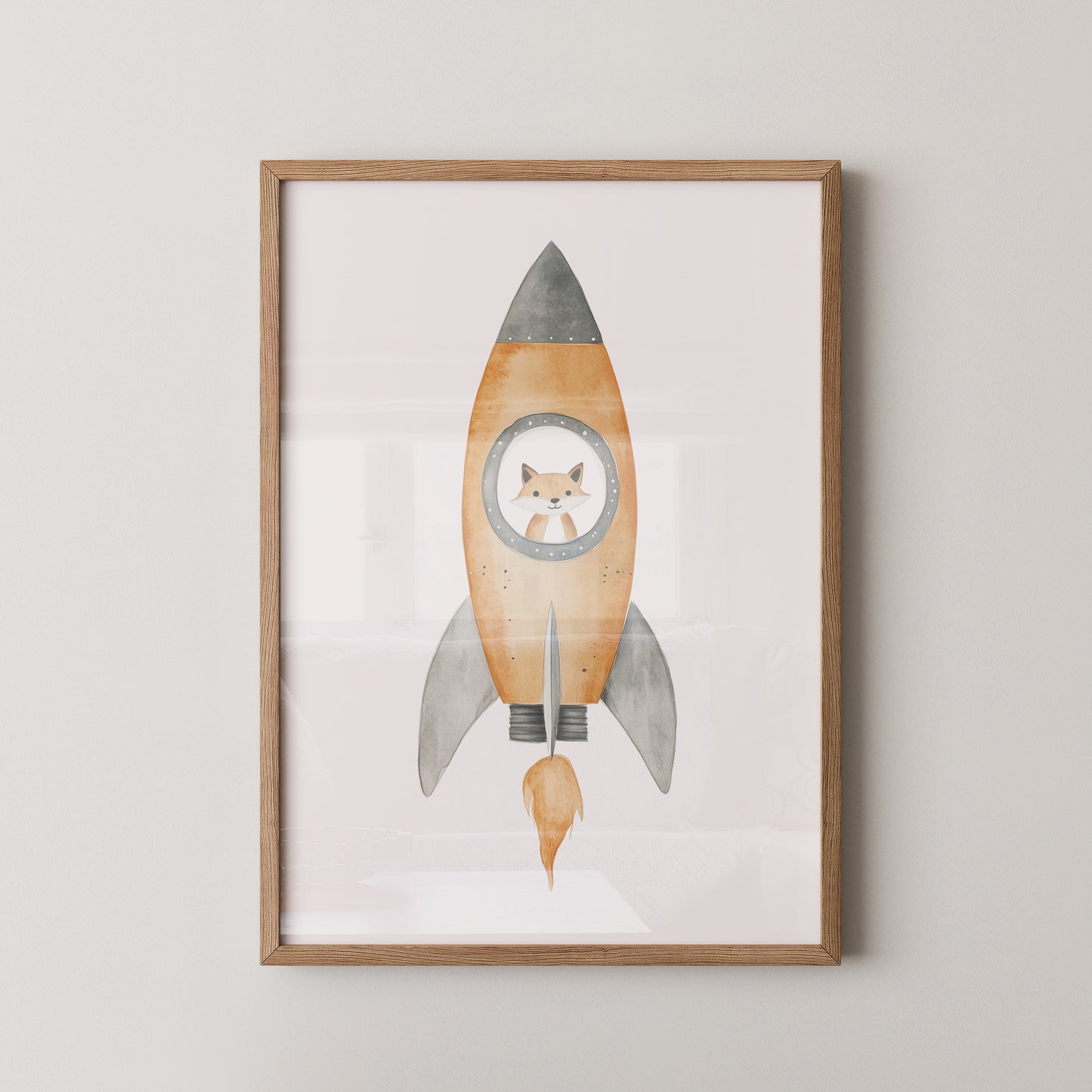 Fuchs Rakete Aquarell