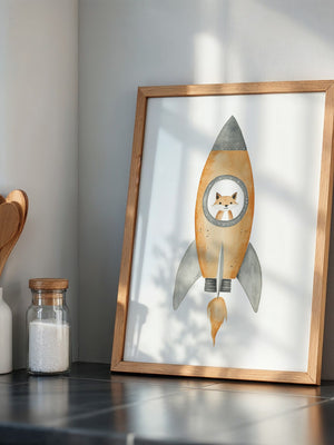 Fuchs Rakete Aquarell
