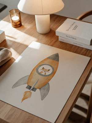 Fuchs Rakete Aquarell