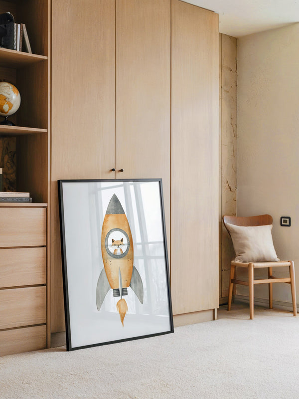 Fuchs Rakete Aquarell