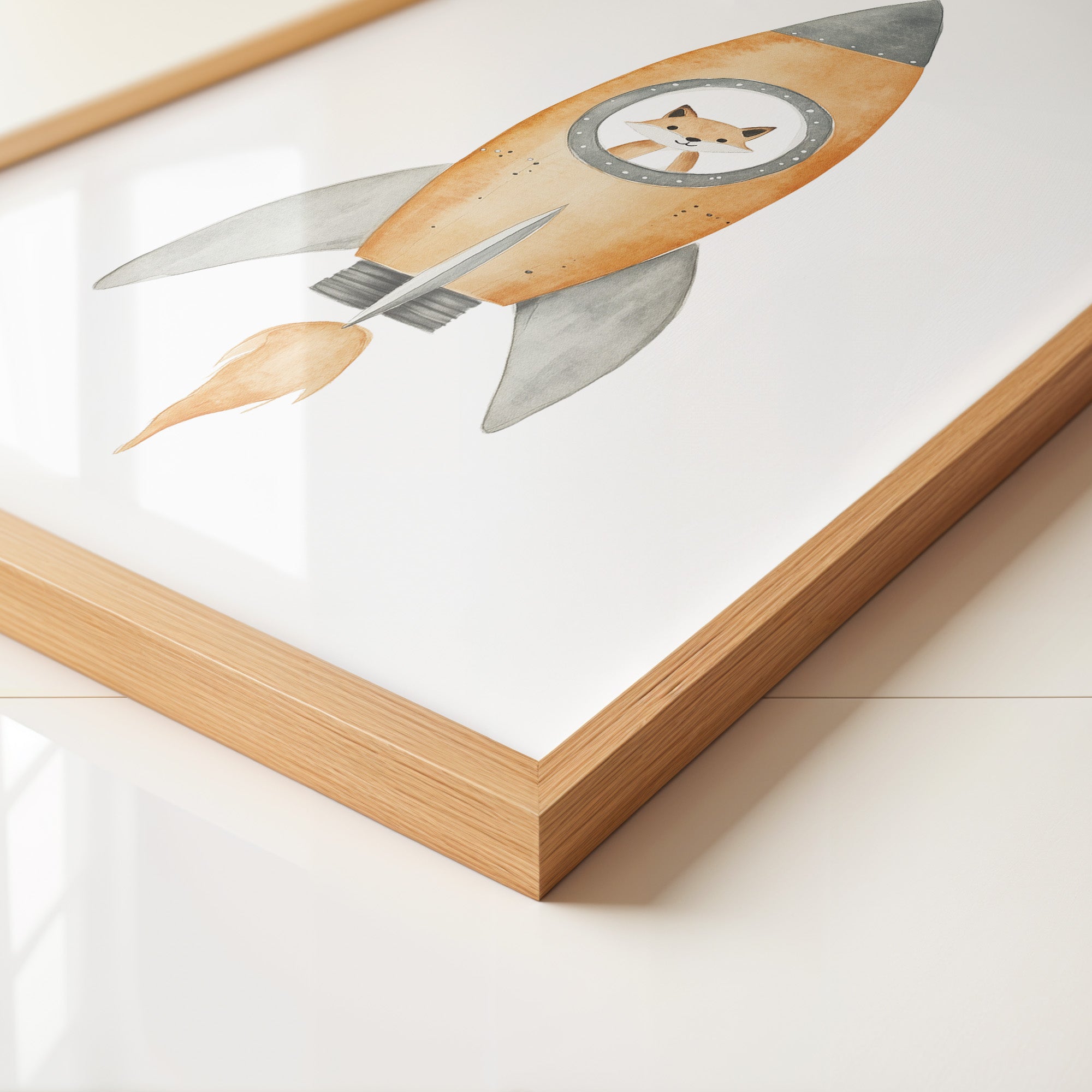 Fuchs Rakete Aquarell