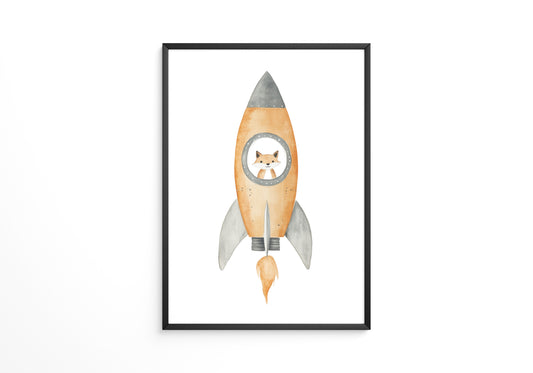 Fuchs Rakete Aquarell
