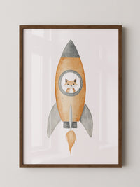 Fuchs Rakete Aquarell