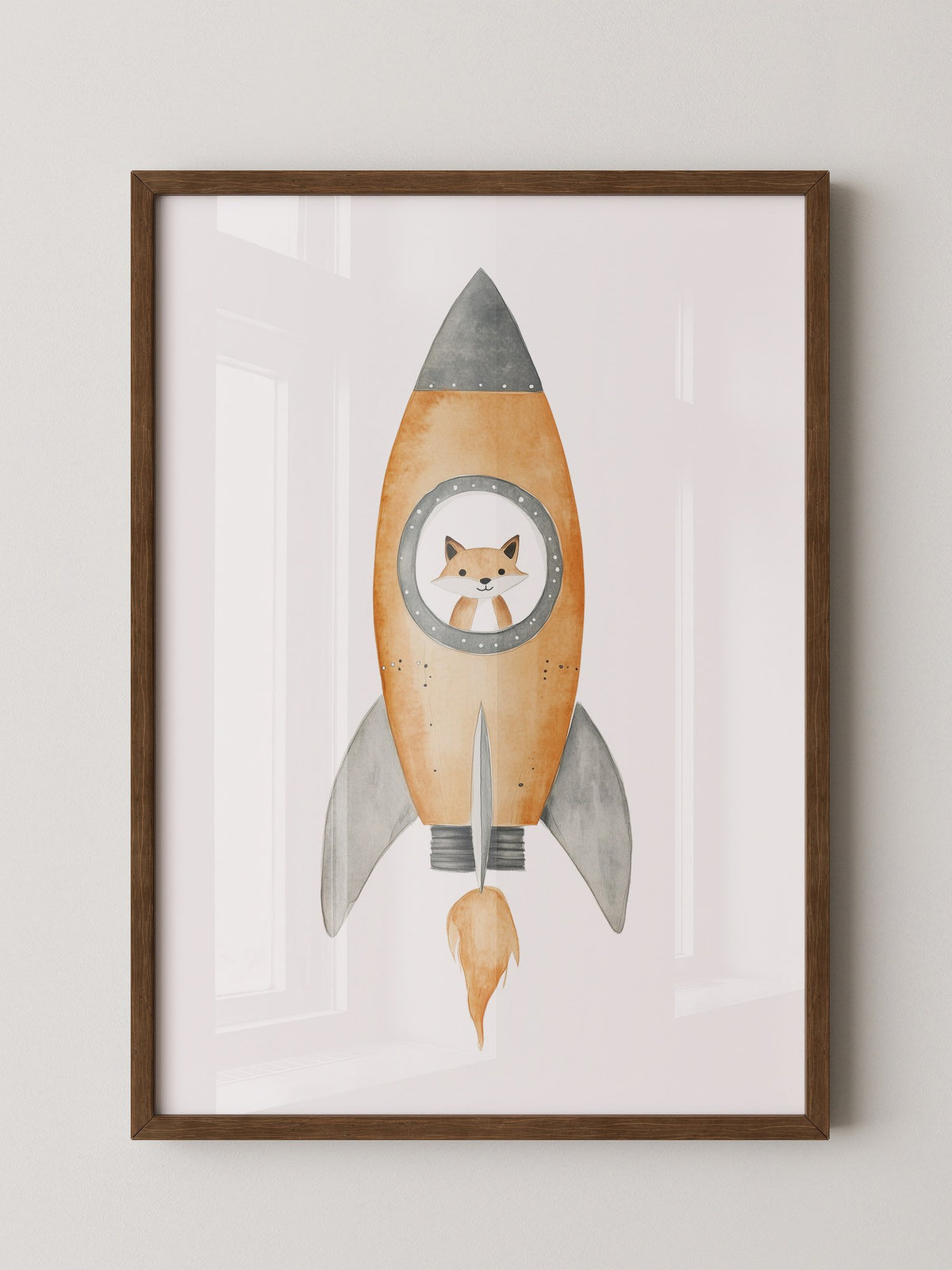 Fuchs Rakete Aquarell