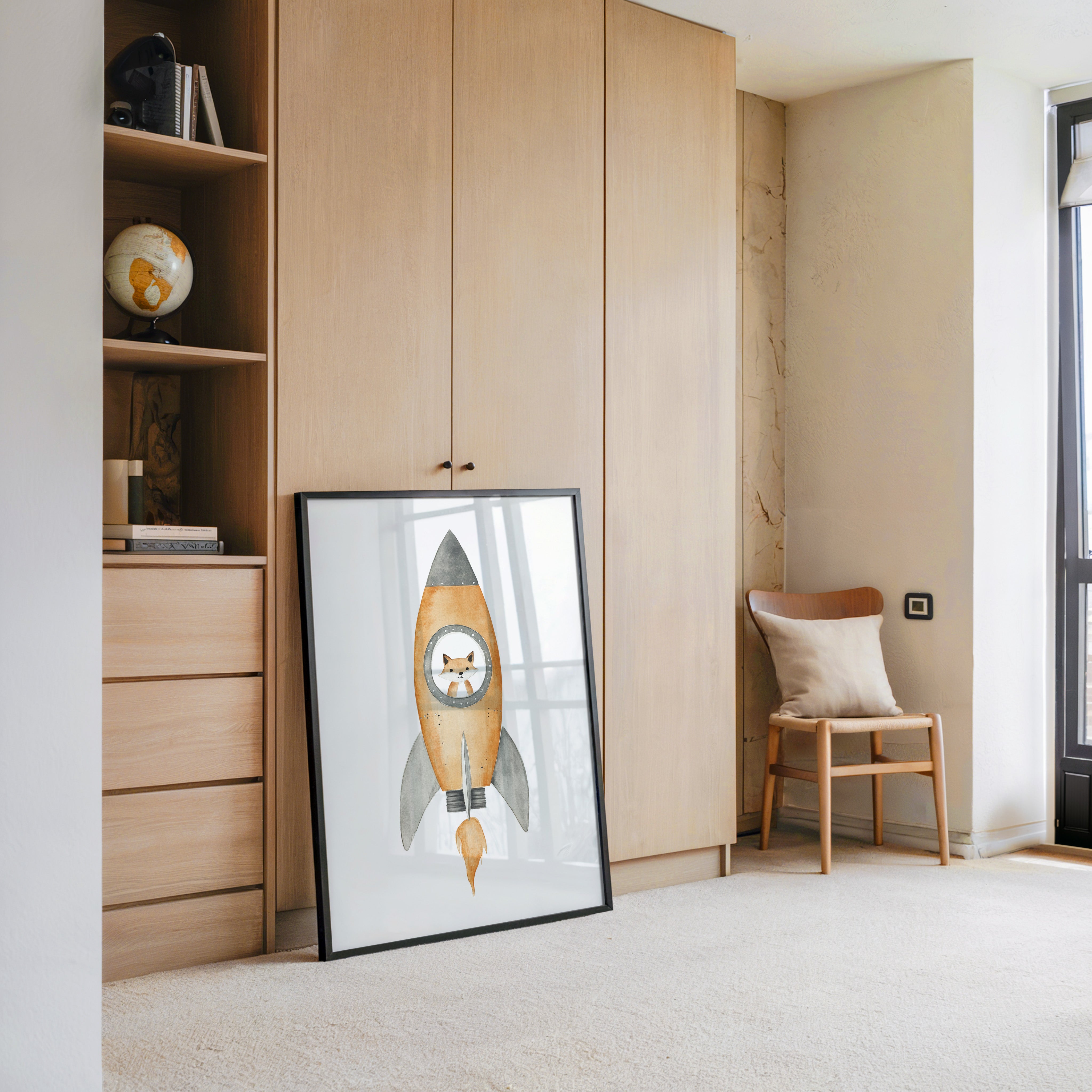 Fuchs Rakete Aquarell