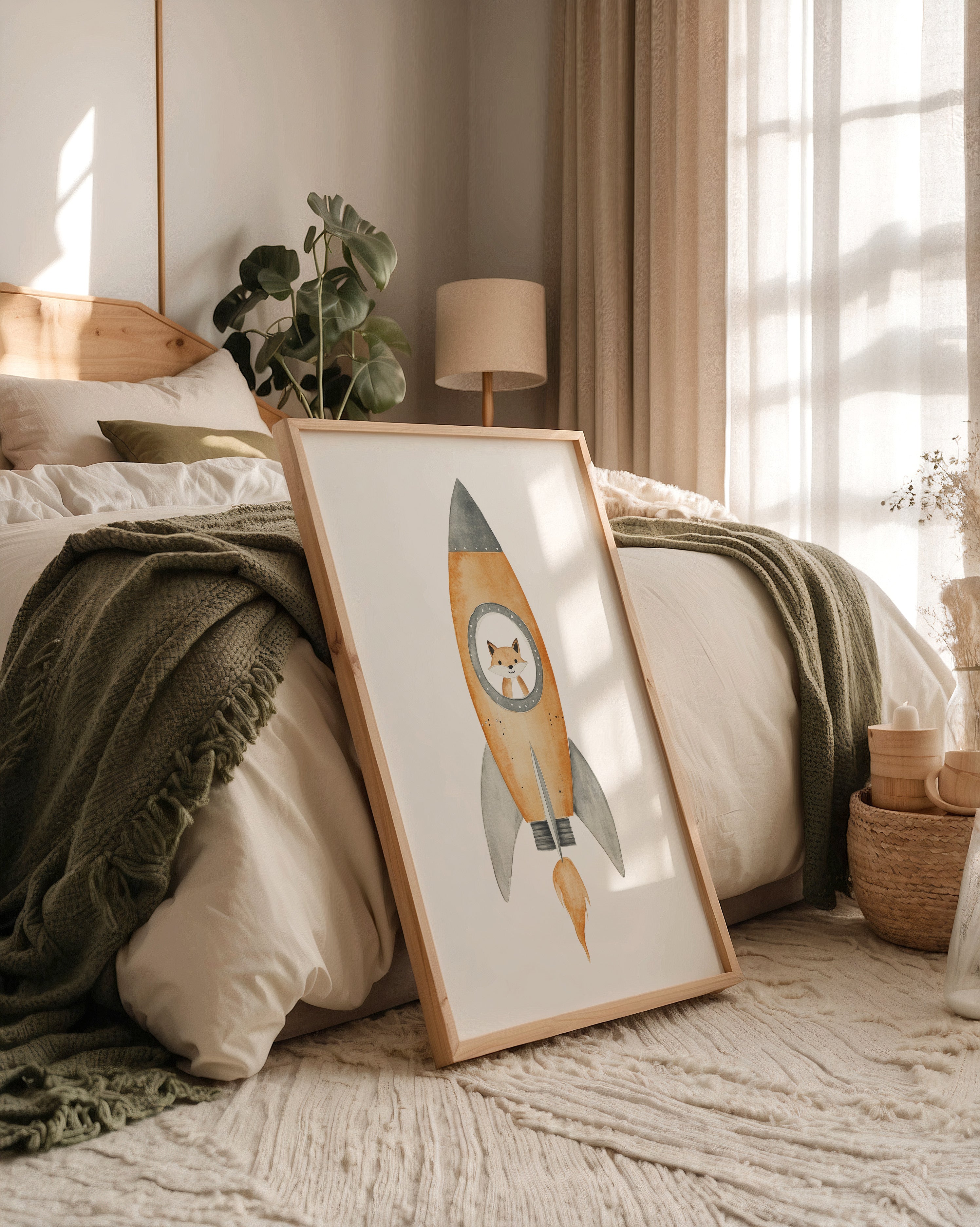 Fuchs Rakete Aquarell