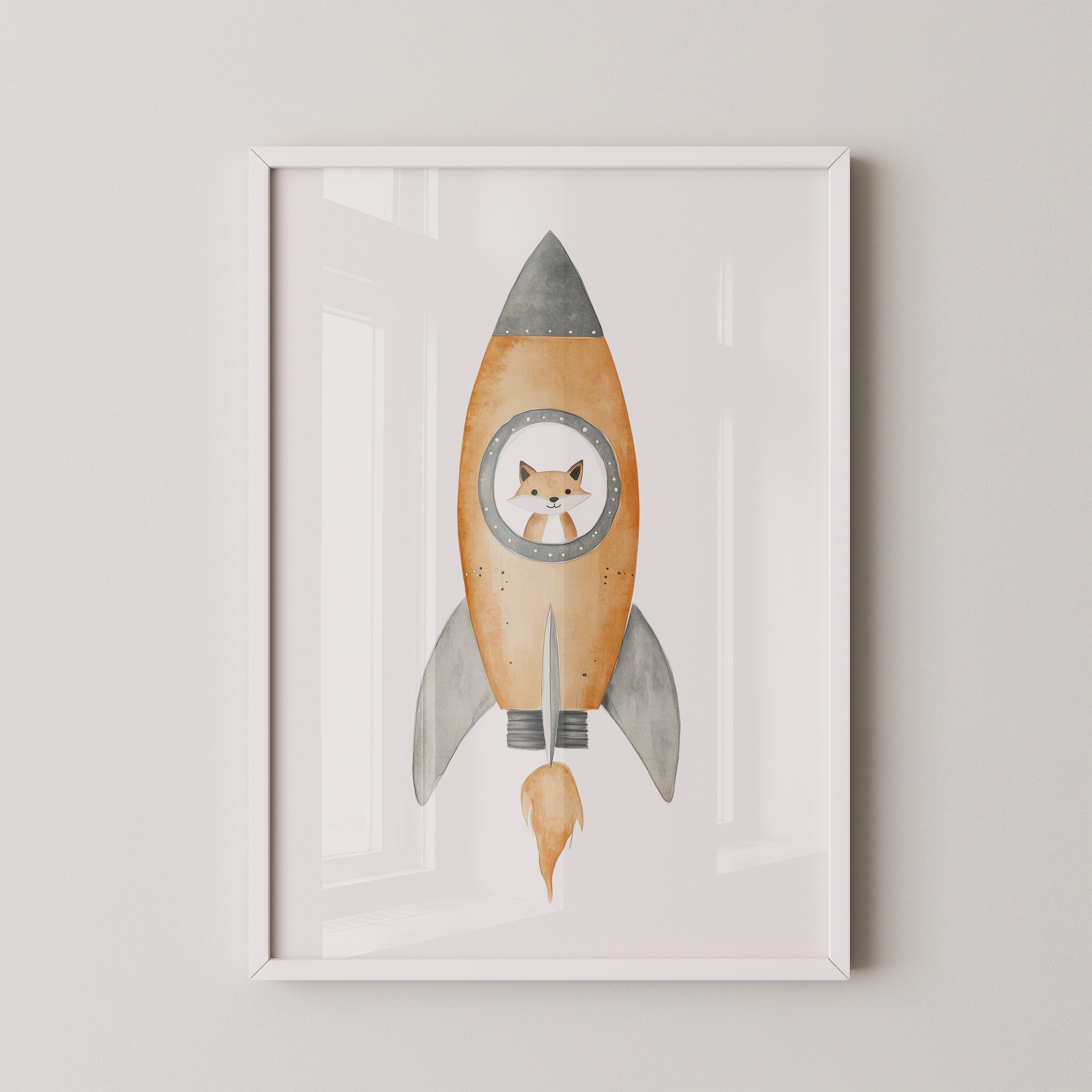 Fuchs Rakete Aquarell