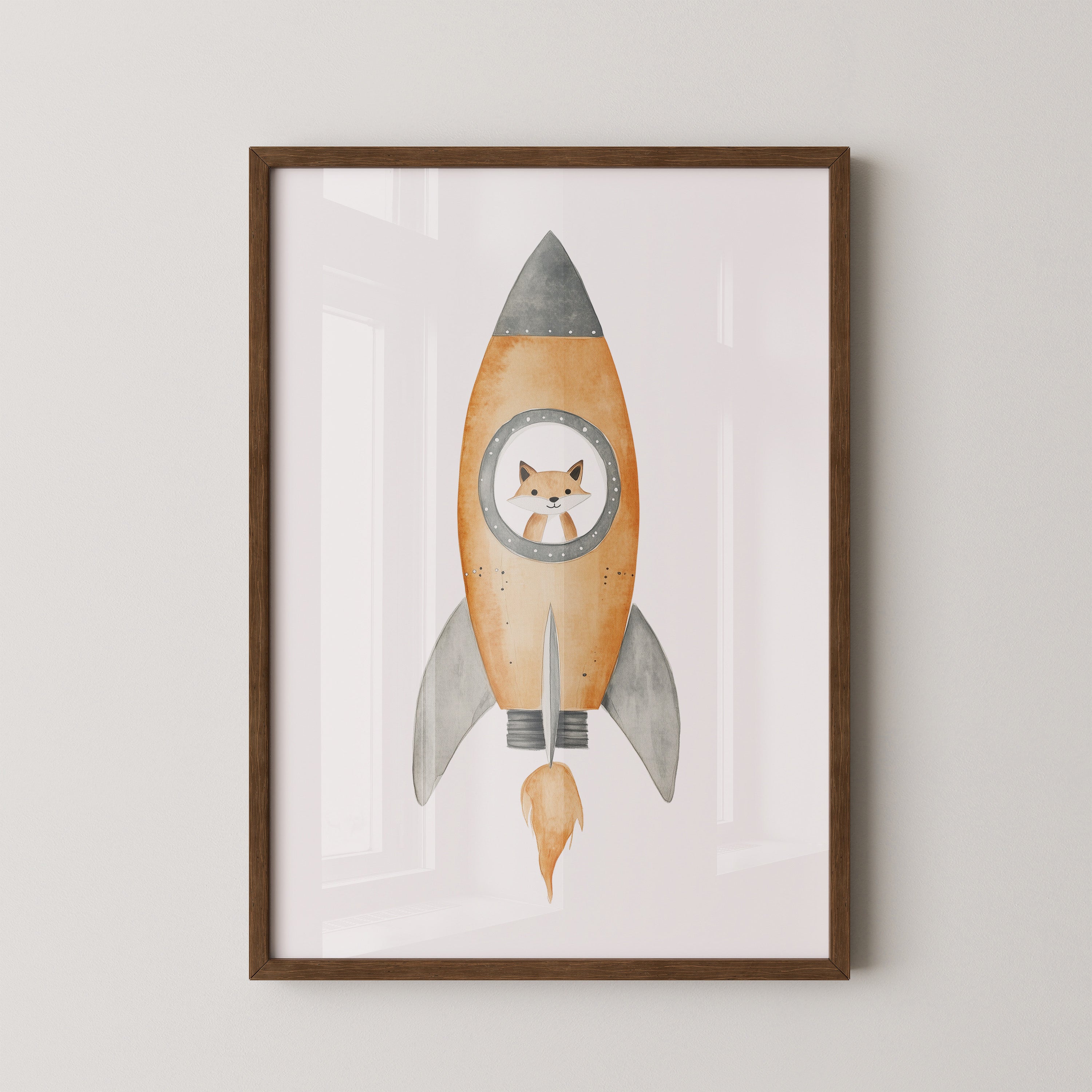 Fuchs Rakete Aquarell