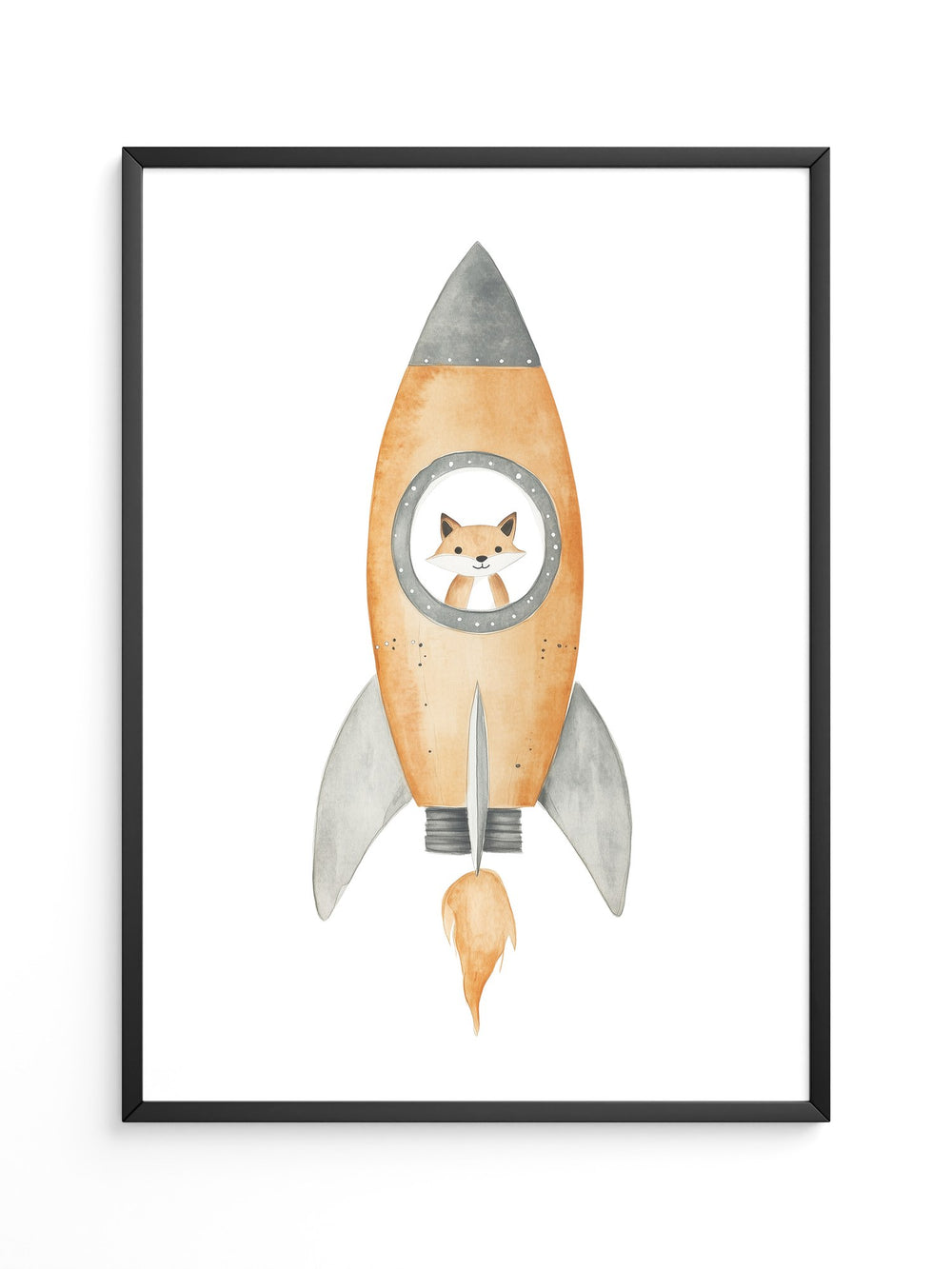 Fuchs Rakete Aquarell