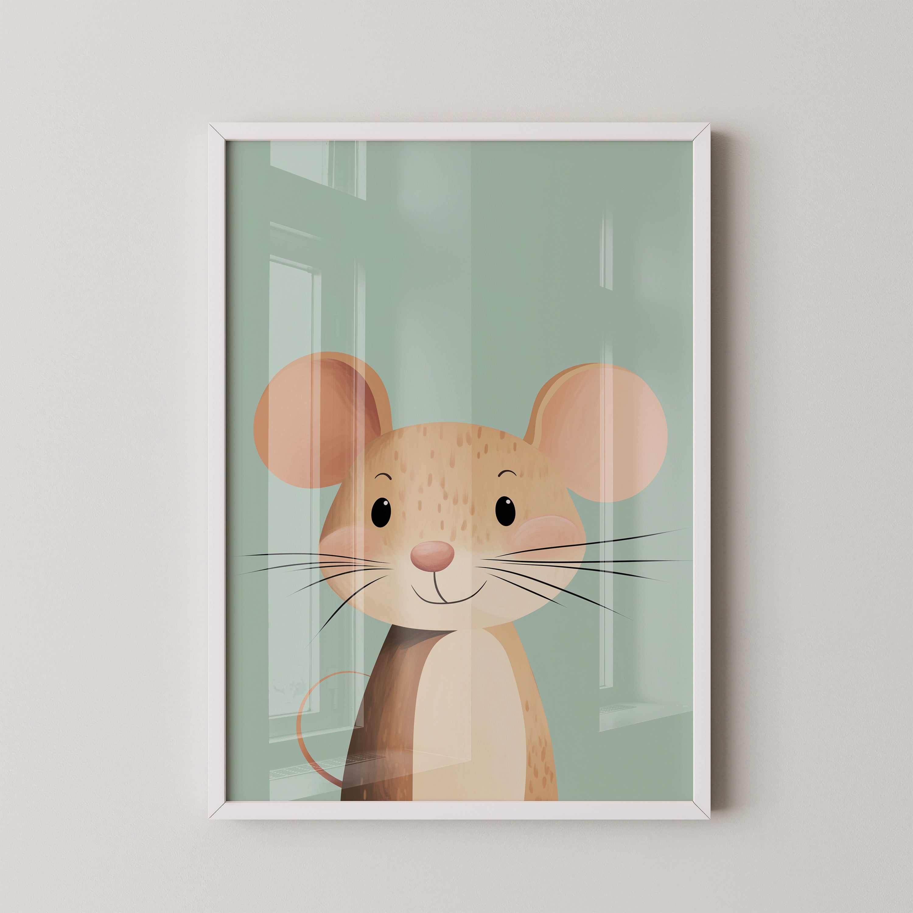 Mauseportrait Pastellfarben