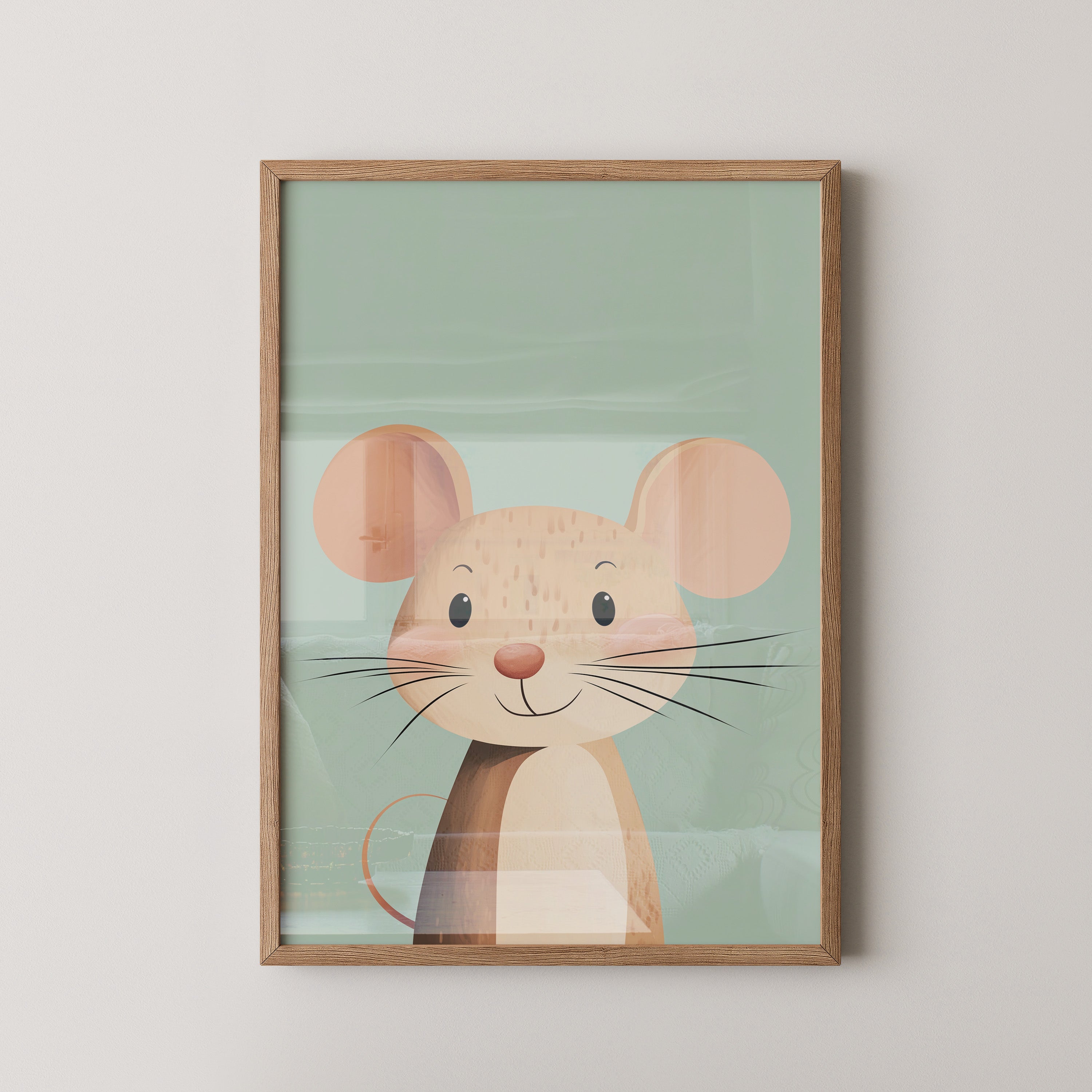 Mauseportrait Pastellfarben