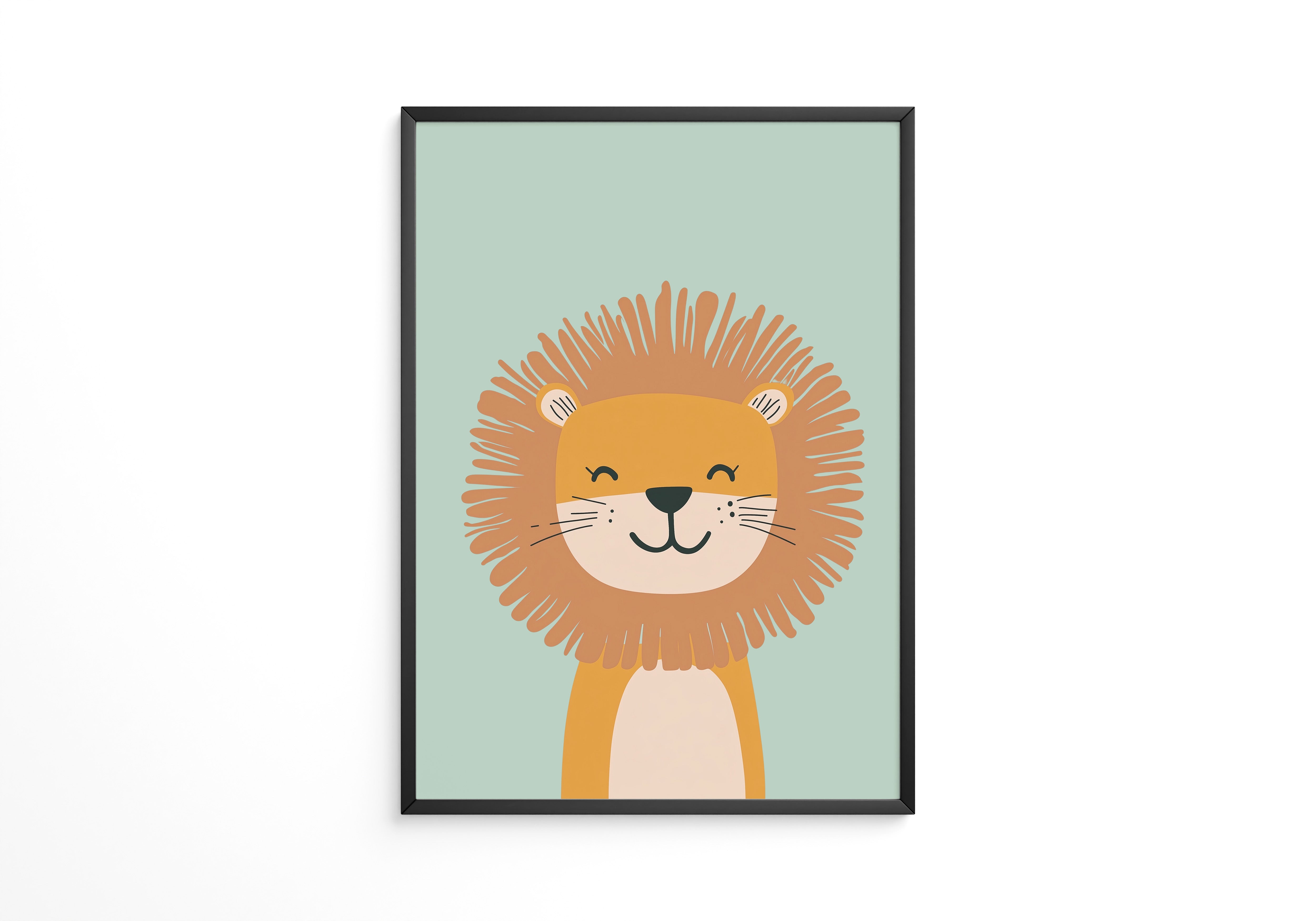 Löwe Illustration Pastellfarben