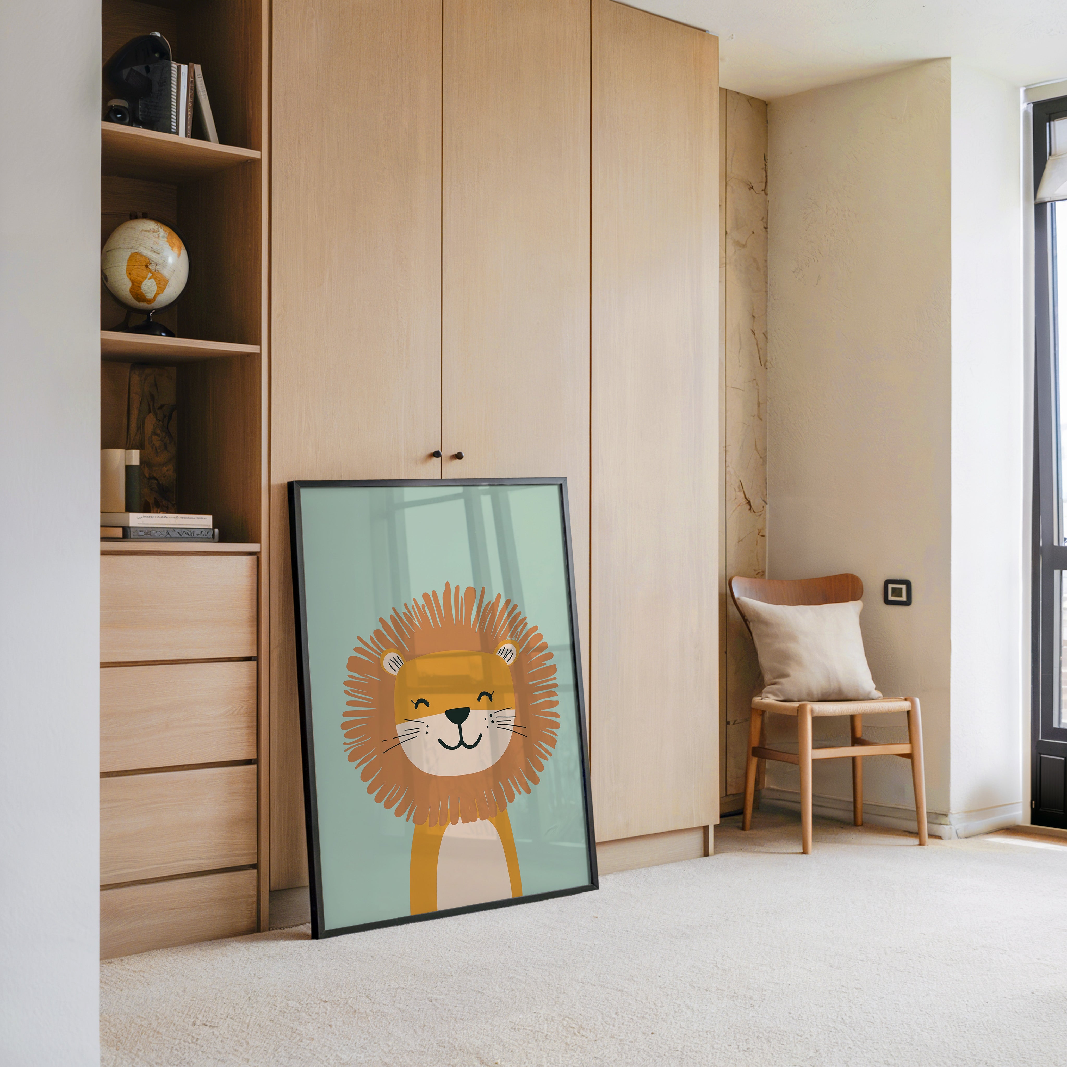 Löwe Illustration Pastellfarben