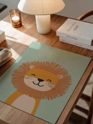 Löwe Illustration Pastellfarben