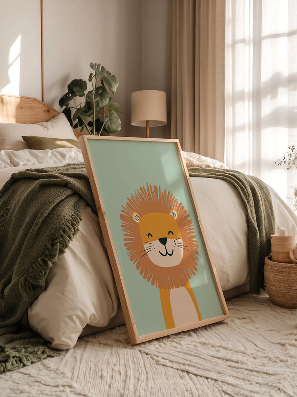 Löwe Illustration Pastellfarben