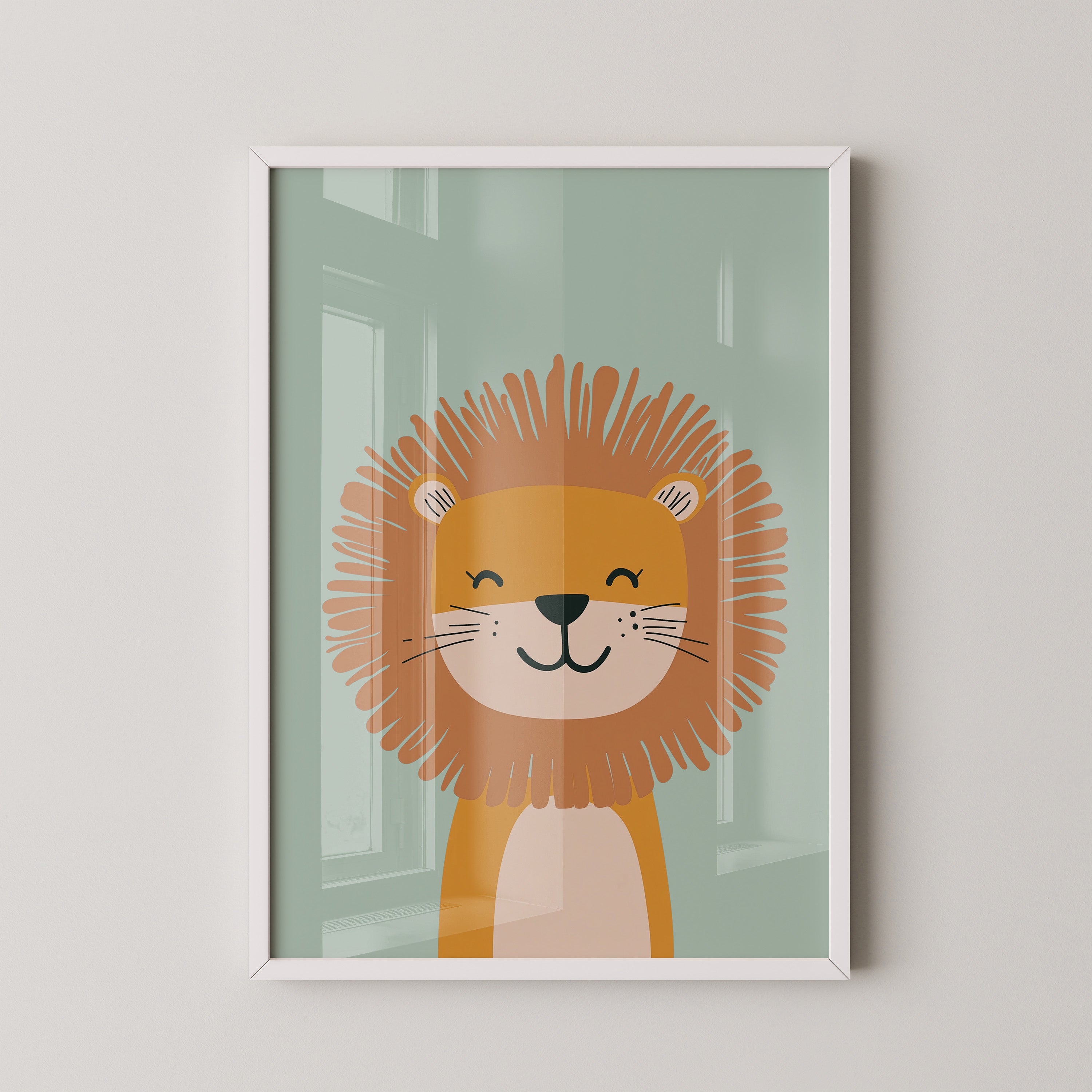 Löwe Illustration Pastellfarben