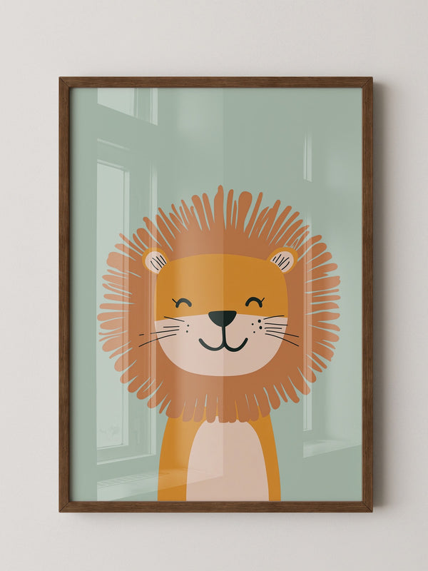 Löwe Illustration Pastellfarben