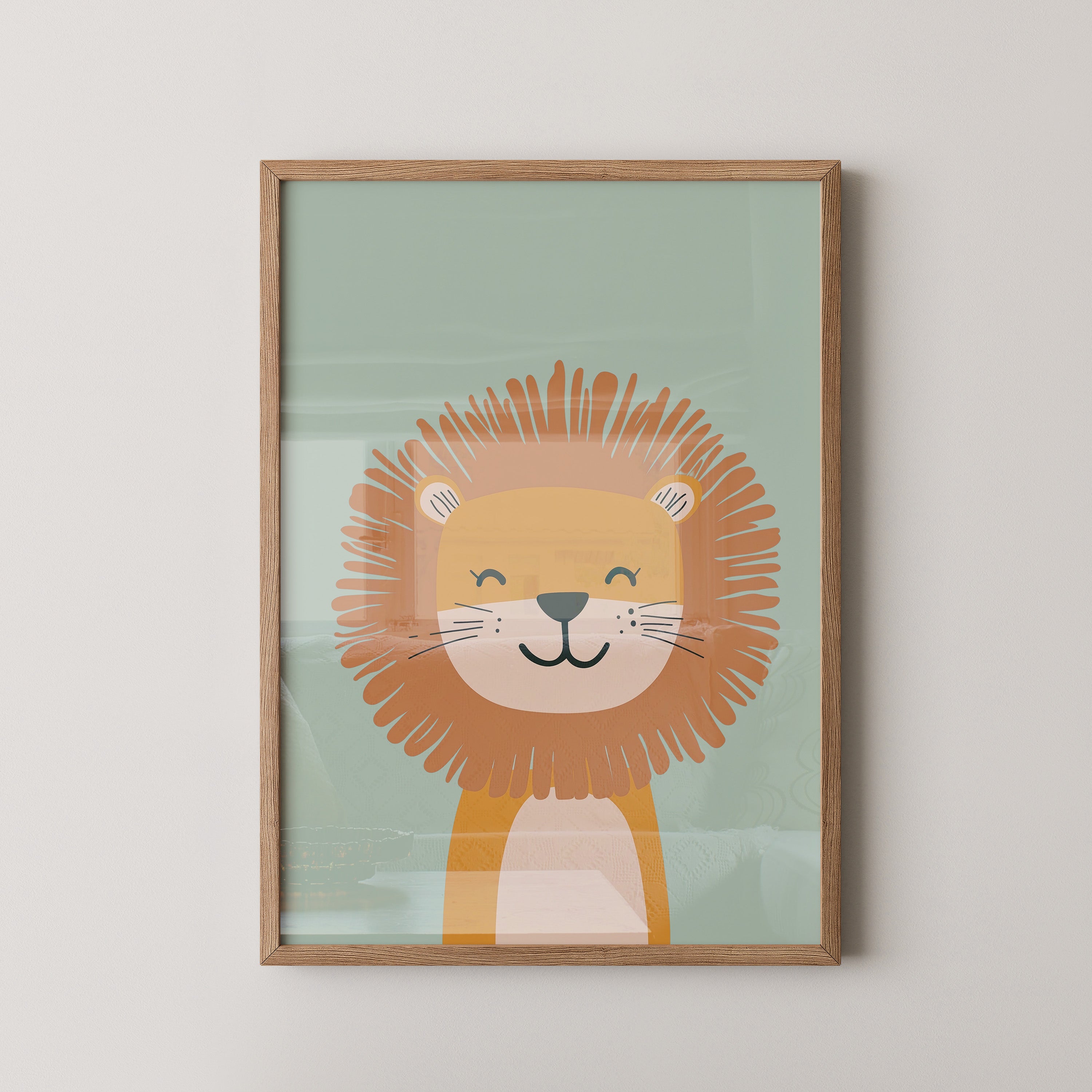 Löwe Illustration Pastellfarben