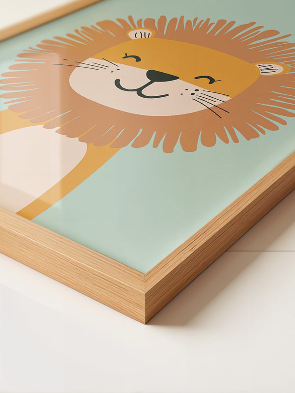 Löwe Illustration Pastellfarben