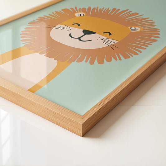 Löwe Illustration Pastellfarben