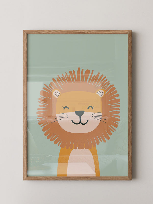 Löwe Illustration Pastellfarben