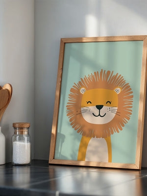 Löwe Illustration Pastellfarben