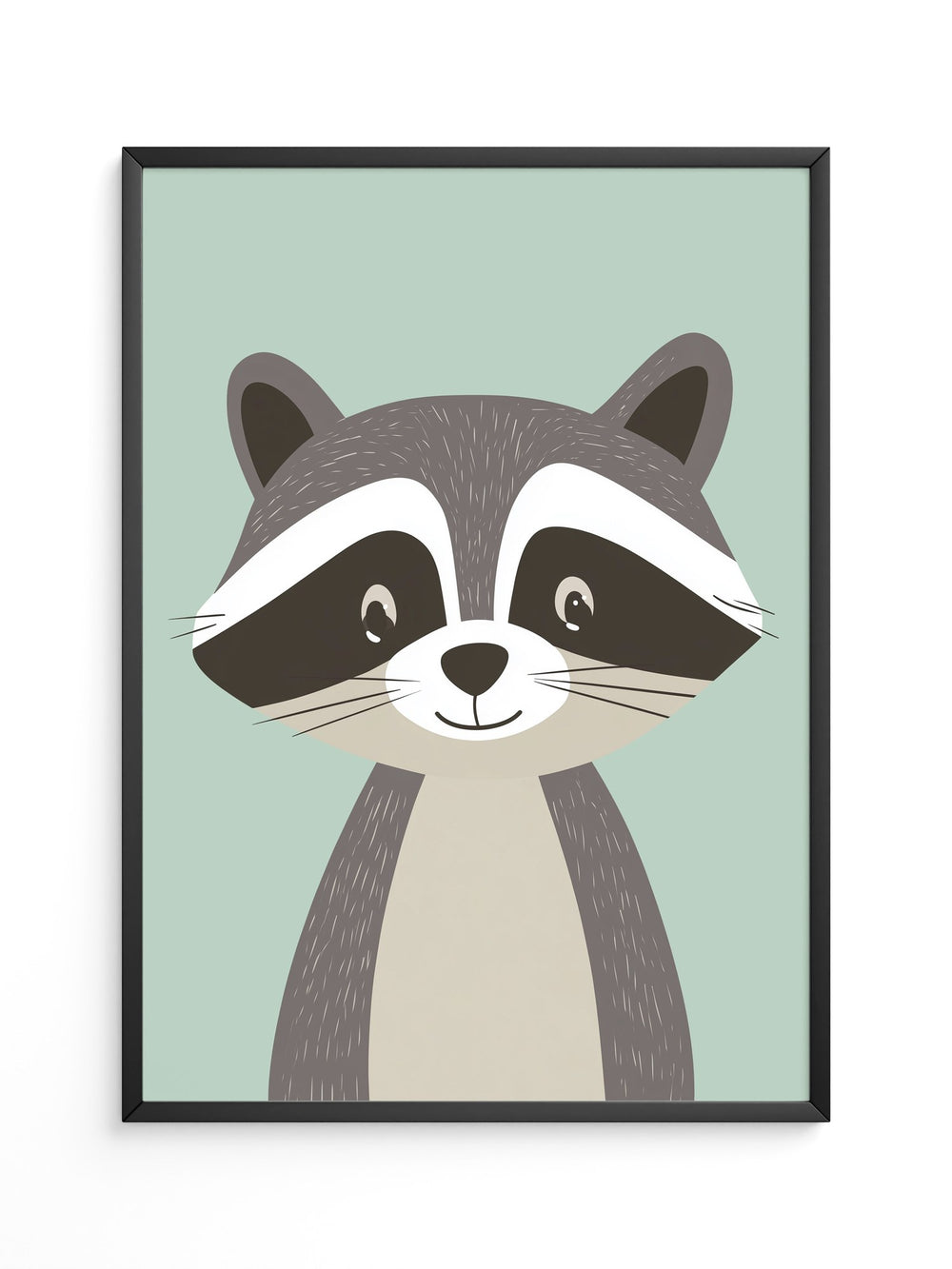 Waschbär Illustration Pastellfarben