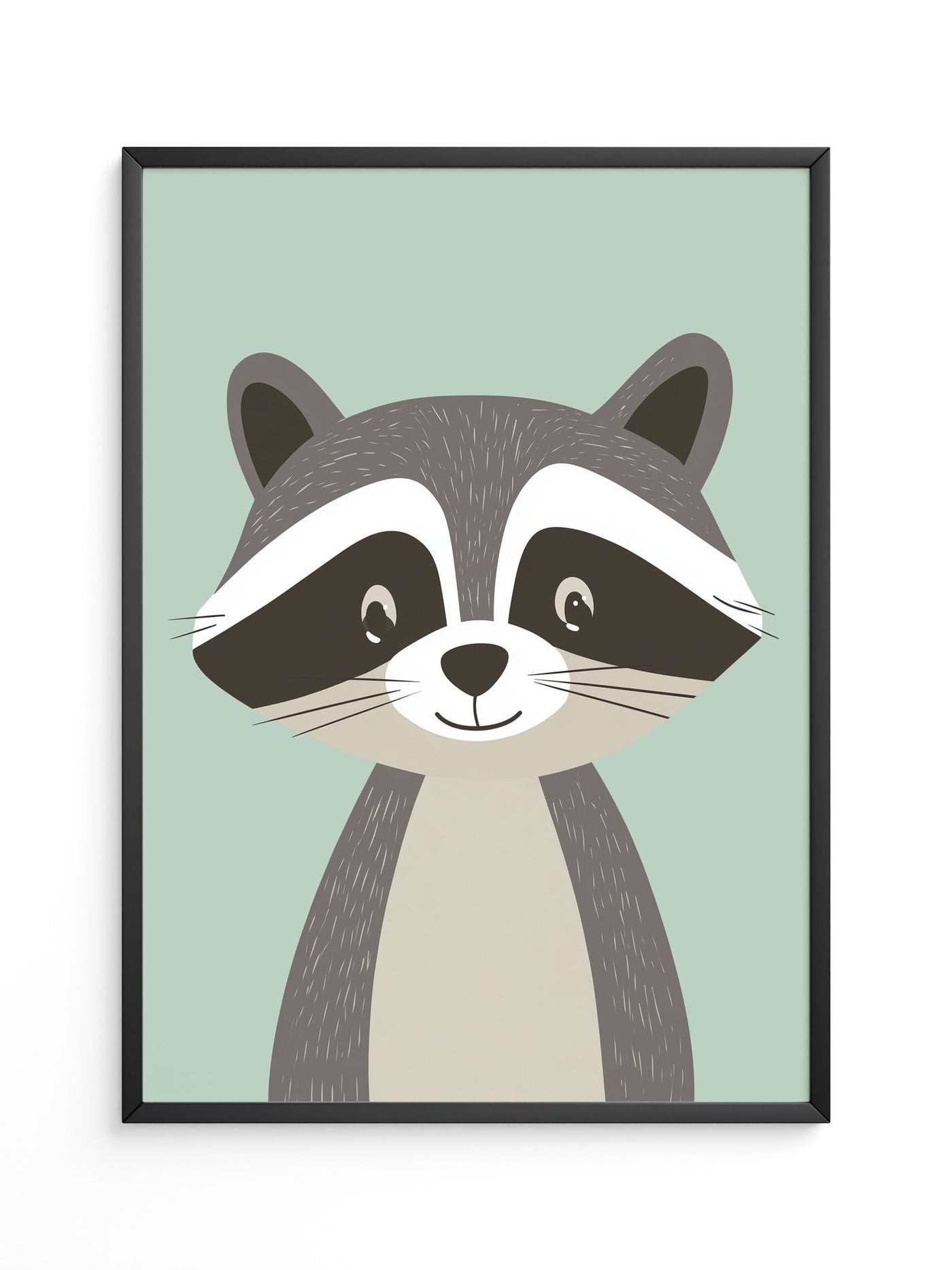 Waschbär Illustration Pastellfarben