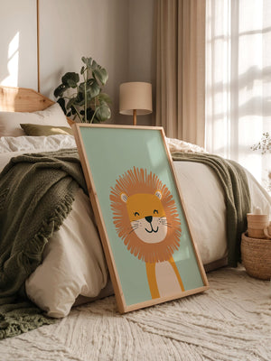 Löwe Cartoon Pastellfarben