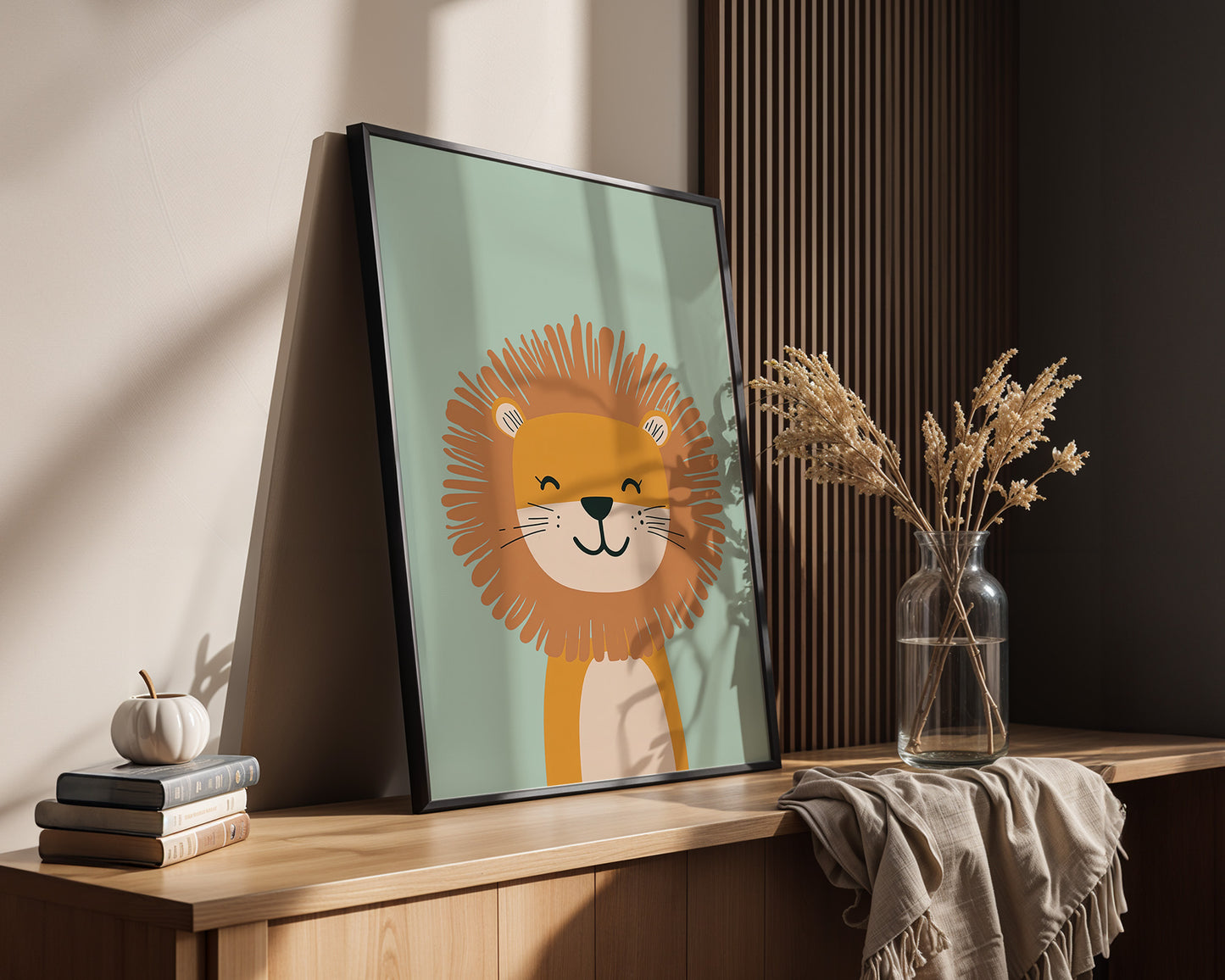 Löwe Cartoon Pastellfarben