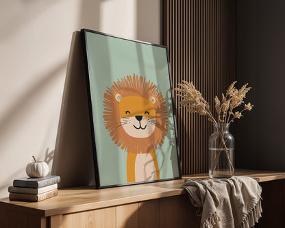 Löwe Cartoon Pastellfarben