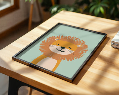 Löwe Cartoon Pastellfarben