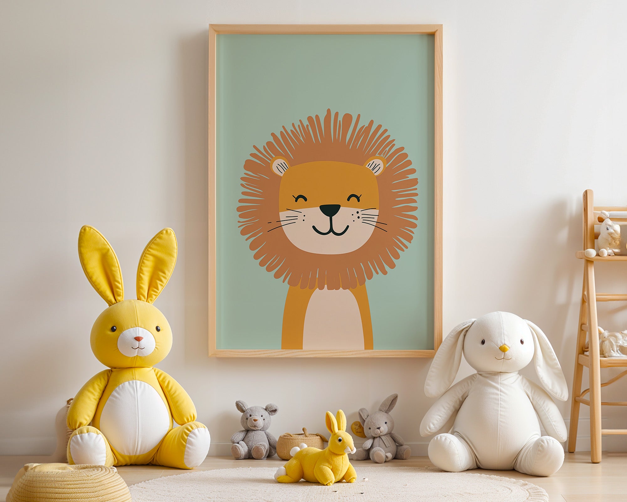 Löwe Cartoon Pastellfarben