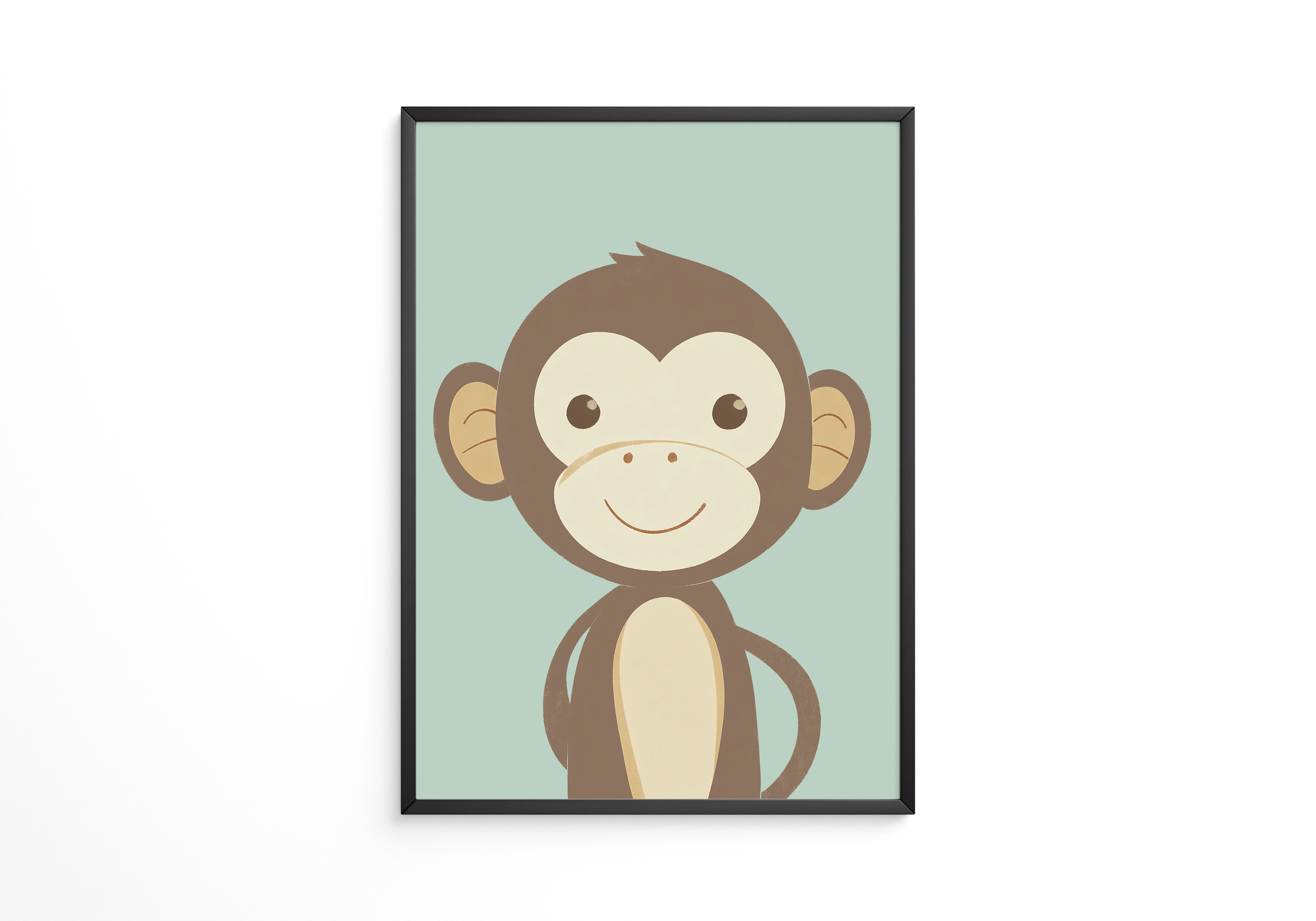 Niedliches Affe Pastellzeichnung