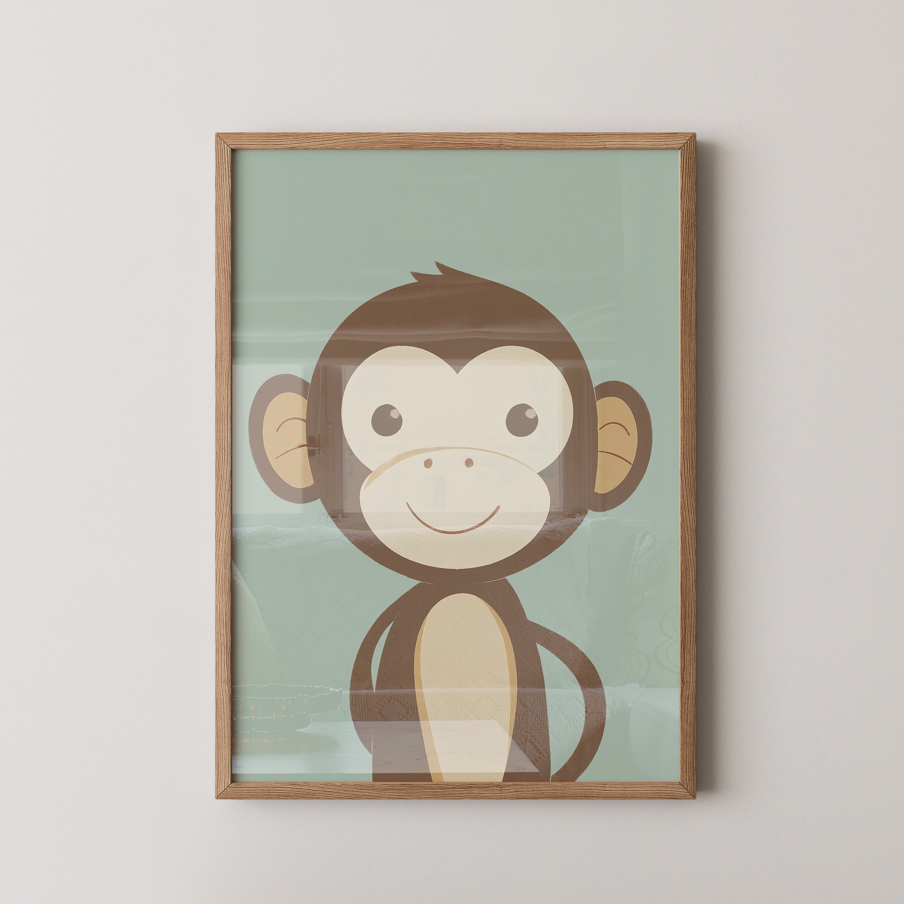 Niedliches Affe Pastellzeichnung