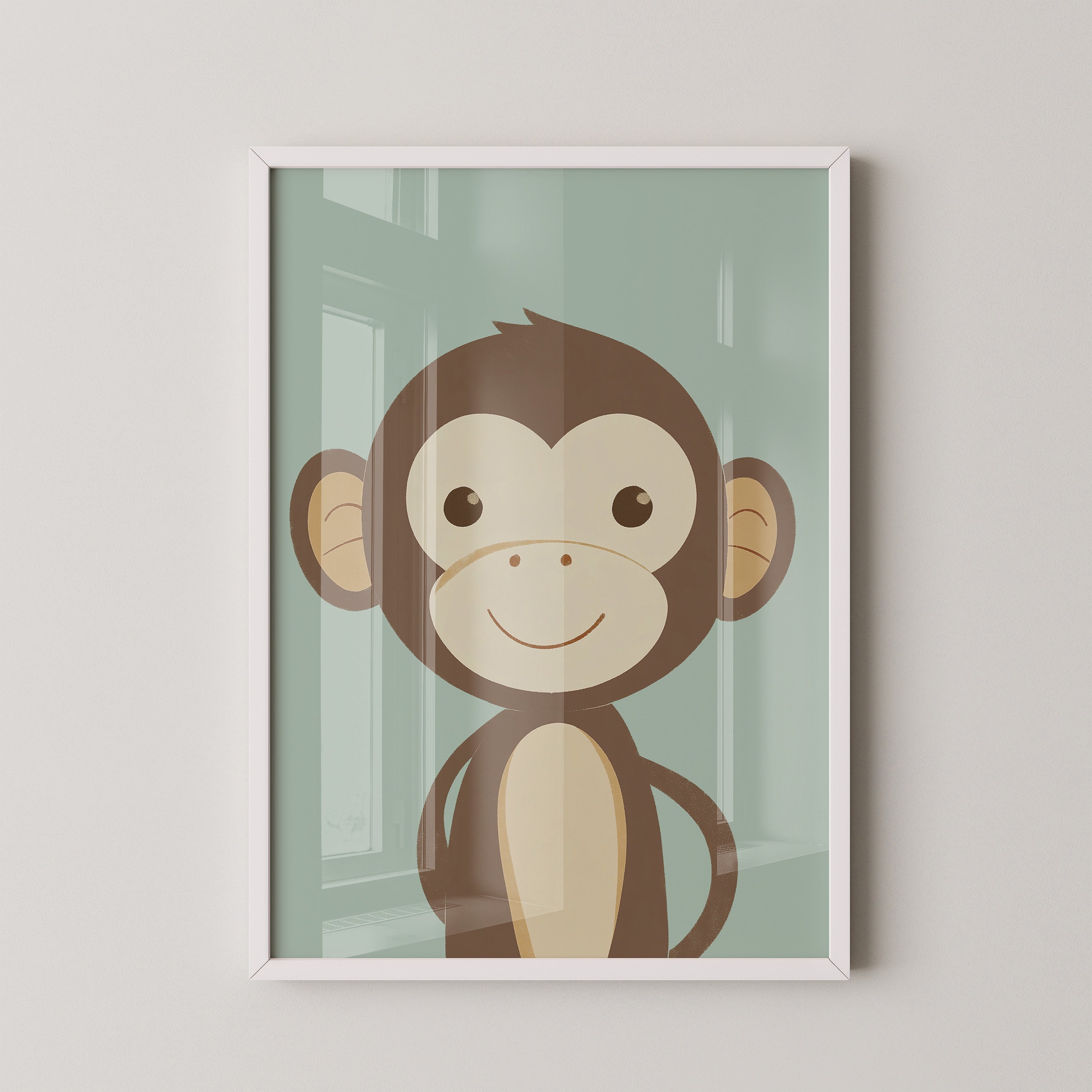 Niedliches Affe Pastellzeichnung