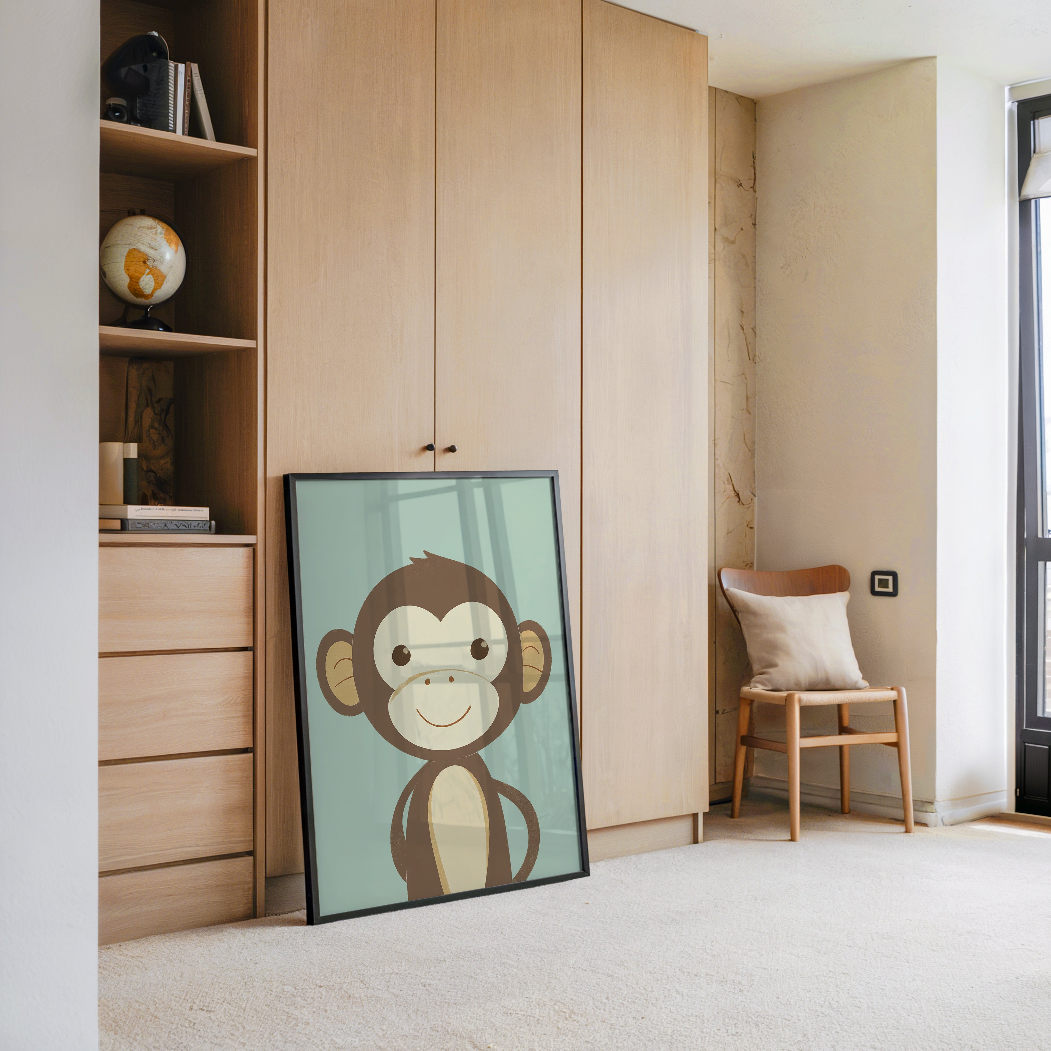 Niedliches Affe Pastellzeichnung