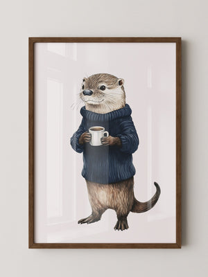 Otter im Pullover gemütlich