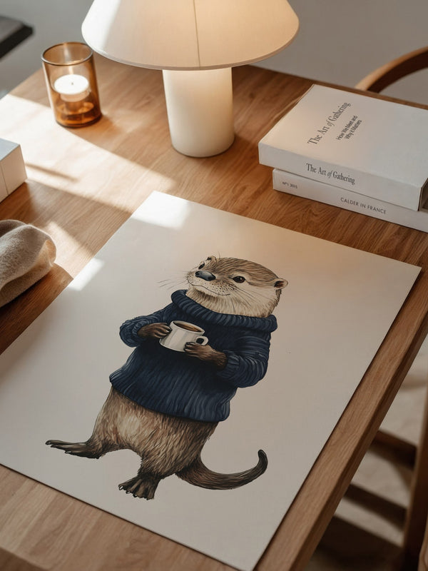 Otter im Pullover gemütlich