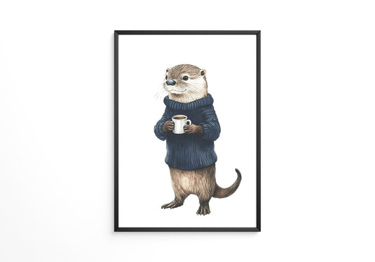 Otter im Pullover gemütlich