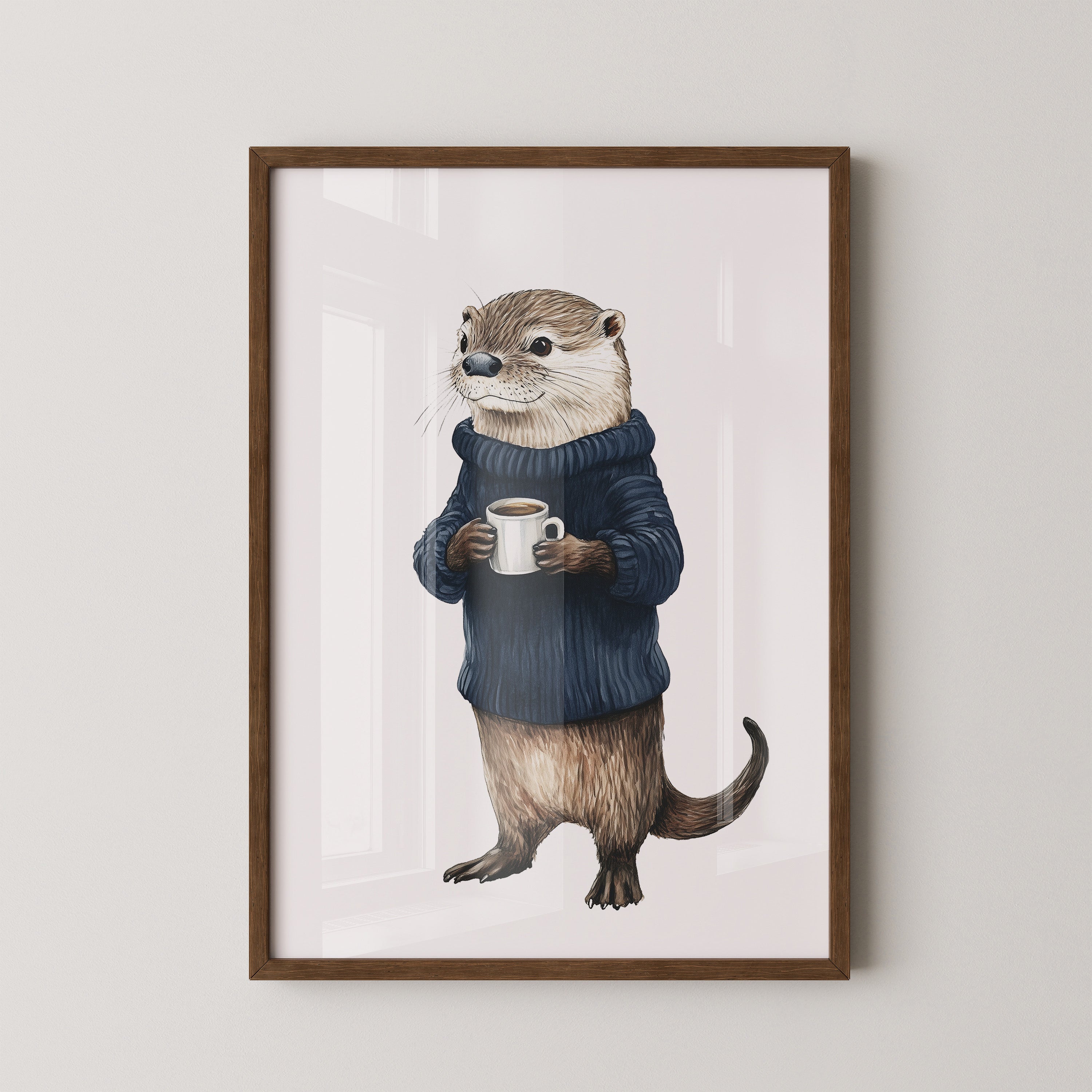 Otter im Pullover gemütlich