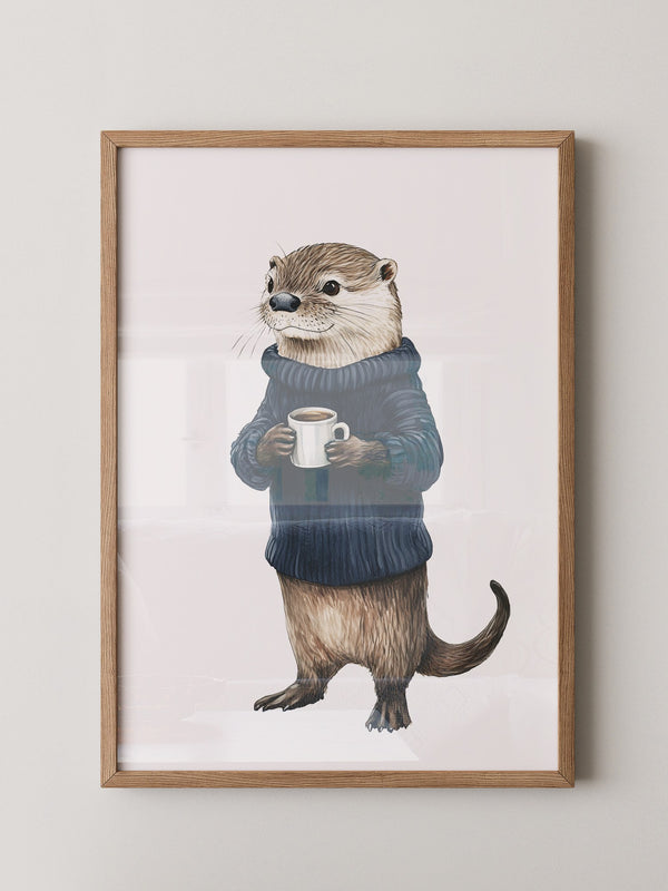 Otter im Pullover gemütlich