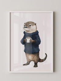 Otter im Pullover gemütlich