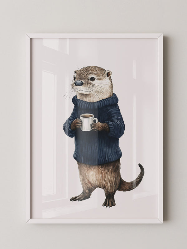 Otter im Pullover gemütlich