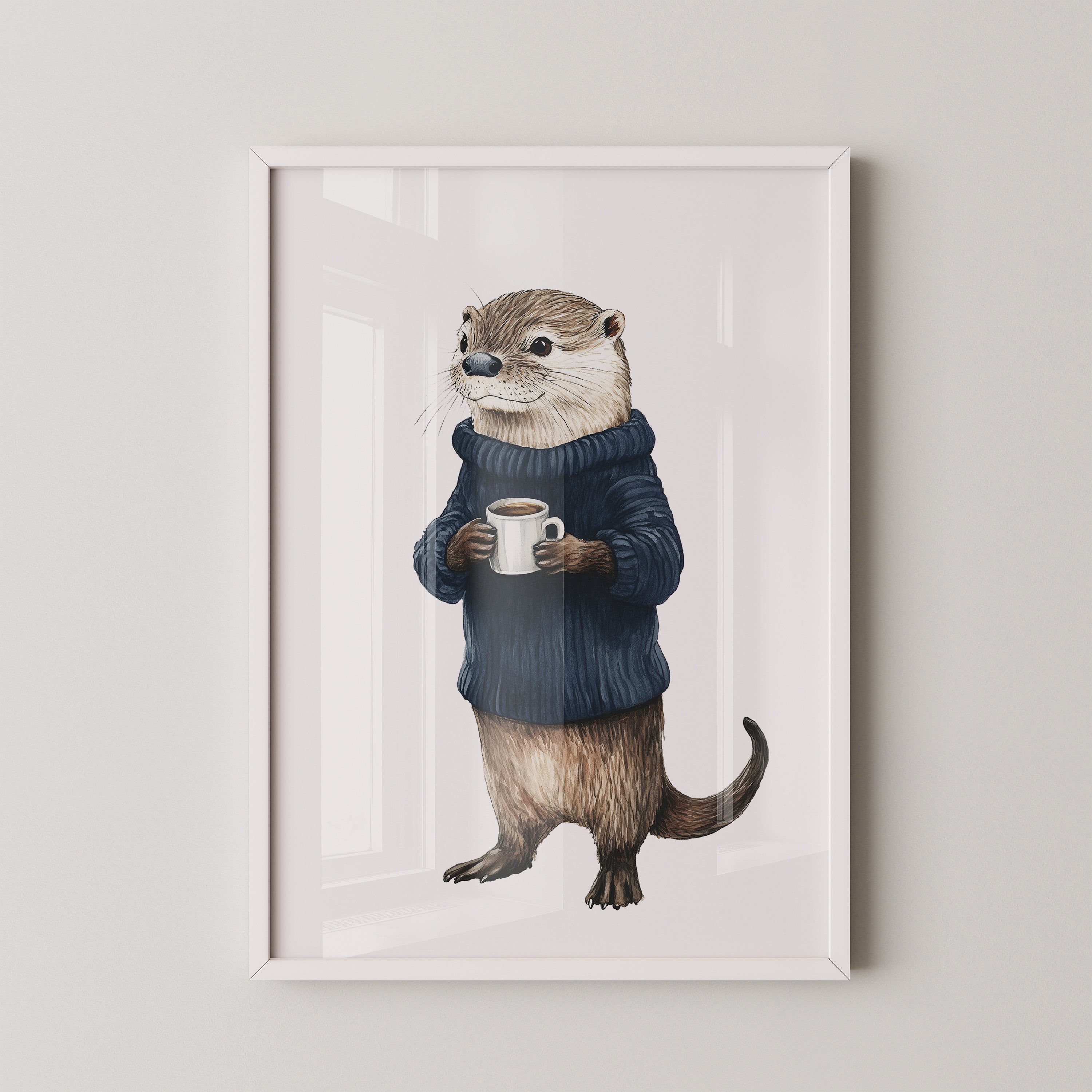 Otter im Pullover gemütlich