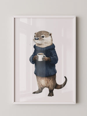 Otter im Pullover gemütlich